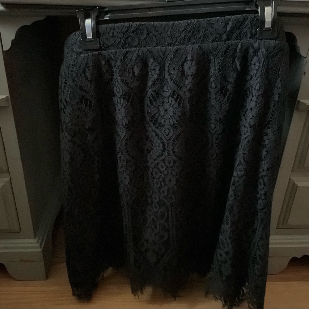 Black lace skirt